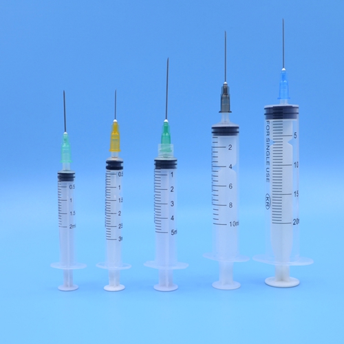 Disposable white push rod 3-Part  syringe