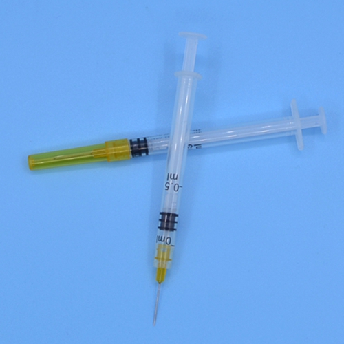 Disposable 0.5ML self destruction insulin syringe