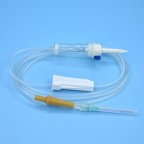 Disposable IV Infusion Set with Luer Lock And latex free injection site
