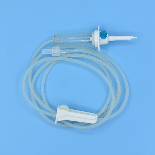 Infusion set  with  Special M-SIZE Injection molding drip chamber for infusion pump 